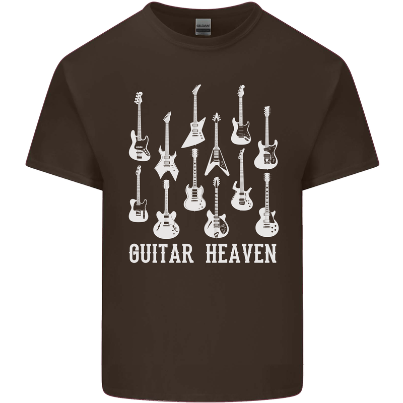Guitar Heaven Guitarist Electric Acoustic Kids T-Shirt Childrens Chocolate