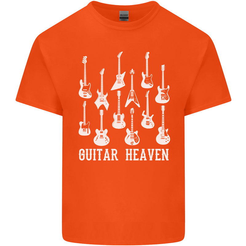 Guitar Heaven Guitarist Electric Acoustic Kids T-Shirt Childrens Orange