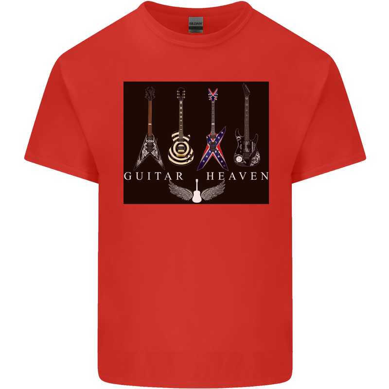 Guitar Heaven Guitarist Electric Acoustic Kids T-Shirt Childrens Red
