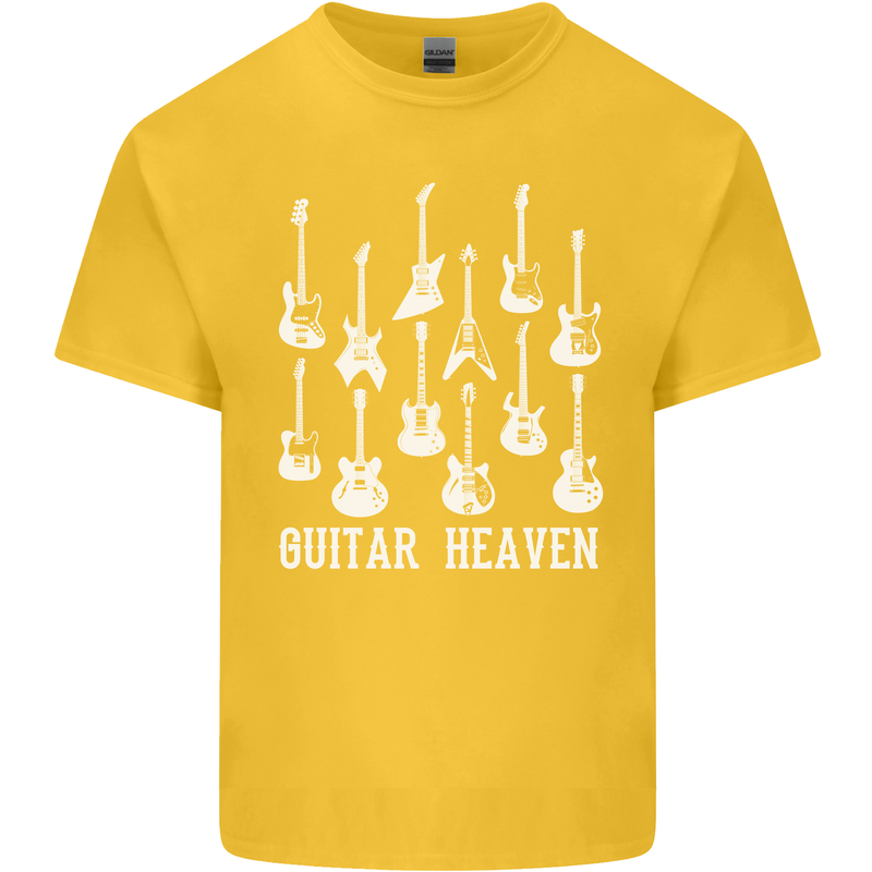Guitar Heaven Guitarist Electric Acoustic Kids T-Shirt Childrens Yellow
