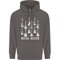 Guitar Heaven Guitarist Electric Acoustic Mens 80% Cotton Hoodie Charcoal