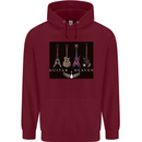 Guitar Heaven Guitarist Electric Acoustic Mens 80% Cotton Hoodie Maroon
