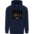 Guitar Heaven Guitarist Electric Acoustic Mens 80% Cotton Hoodie Navy Blue