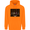 Guitar Heaven Guitarist Electric Acoustic Mens 80% Cotton Hoodie Orange