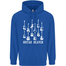 Guitar Heaven Guitarist Electric Acoustic Mens 80% Cotton Hoodie Royal Blue