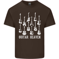 Guitar Heaven Guitarist Electric Acoustic Mens Cotton T-Shirt Tee Top Dark Chocolate