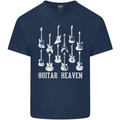 Guitar Heaven Guitarist Electric Acoustic Mens Cotton T-Shirt Tee Top Navy Blue