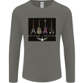 Guitar Heaven Guitarist Electric Acoustic Mens Long Sleeve T-Shirt Charcoal