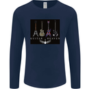 Guitar Heaven Guitarist Electric Acoustic Mens Long Sleeve T-Shirt Navy Blue