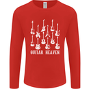Guitar Heaven Guitarist Electric Acoustic Mens Long Sleeve T-Shirt Red