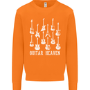 Guitar Heaven Guitarist Electric Acoustic Mens Sweatshirt Jumper Orange