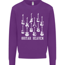 Guitar Heaven Guitarist Electric Acoustic Mens Sweatshirt Jumper Purple