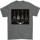 Guitar Heaven Guitarist Electric Acoustic Mens T-Shirt Cotton Gildan Charcoal