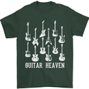Guitar Heaven Guitarist Electric Acoustic Mens T-Shirt Cotton Gildan Forest Green