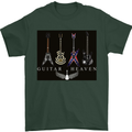 Guitar Heaven Guitarist Electric Acoustic Mens T-Shirt Cotton Gildan Forest Green