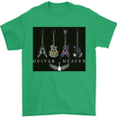 Guitar Heaven Guitarist Electric Acoustic Mens T-Shirt Cotton Gildan Irish Green