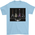 Guitar Heaven Guitarist Electric Acoustic Mens T-Shirt Cotton Gildan Light Blue