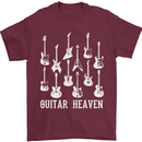 Guitar Heaven Guitarist Electric Acoustic Mens T-Shirt Cotton Gildan Maroon