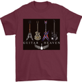 Guitar Heaven Guitarist Electric Acoustic Mens T-Shirt Cotton Gildan Maroon