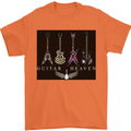 Guitar Heaven Guitarist Electric Acoustic Mens T-Shirt Cotton Gildan Orange