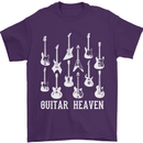 Guitar Heaven Guitarist Electric Acoustic Mens T-Shirt Cotton Gildan Purple