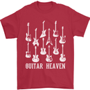 Guitar Heaven Guitarist Electric Acoustic Mens T-Shirt Cotton Gildan Red