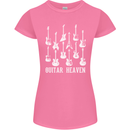Guitar Heaven Guitarist Electric Acoustic Womens Petite Cut T-Shirt Azalea