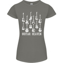 Guitar Heaven Guitarist Electric Acoustic Womens Petite Cut T-Shirt Charcoal