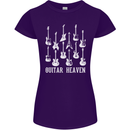 Guitar Heaven Guitarist Electric Acoustic Womens Petite Cut T-Shirt Purple