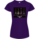 Guitar Heaven Guitarist Electric Acoustic Womens Petite Cut T-Shirt Purple