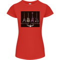 Guitar Heaven Guitarist Electric Acoustic Womens Petite Cut T-Shirt Red