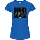 Guitar Heaven Guitarist Electric Acoustic Womens Petite Cut T-Shirt Royal Blue