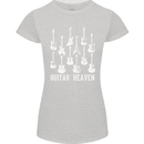 Guitar Heaven Guitarist Electric Acoustic Womens Petite Cut T-Shirt Sports Grey