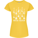 Guitar Heaven Guitarist Electric Acoustic Womens Petite Cut T-Shirt Yellow