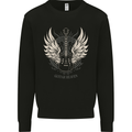 Guitar Heaven Rock n Roll Music Death Metal Kids Sweatshirt Jumper Black