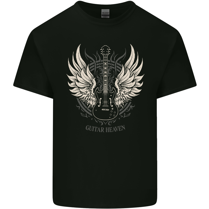 Guitar Heaven Rock n Roll Music Death Metal Kids T-Shirt Childrens Black