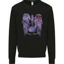 Guitar Heaven Wings Guitarist Electric Bass Kids Sweatshirt Jumper Black
