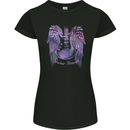 Guitar Heaven Wings Guitarist Electric Bass Womens Petite Cut T-Shirt Black