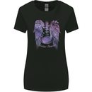 Guitar Heaven Wings Guitarist Electric Bass Womens Wider Cut T-Shirt Black