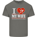 Guitar I Love My Wife Guitarist Electric Mens Cotton T-Shirt Tee Top Charcoal
