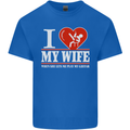 Guitar I Love My Wife Guitarist Electric Mens Cotton T-Shirt Tee Top Royal Blue
