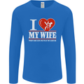 Guitar I Love My Wife Guitarist Electric Mens Long Sleeve T-Shirt Royal Blue