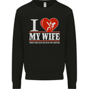 Guitar I Love My Wife Guitarist Electric Mens Sweatshirt Jumper Black