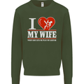 Guitar I Love My Wife Guitarist Electric Mens Sweatshirt Jumper Forest Green