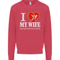 Guitar I Love My Wife Guitarist Electric Mens Sweatshirt Jumper Heliconia