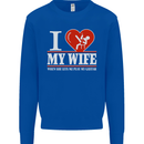 Guitar I Love My Wife Guitarist Electric Mens Sweatshirt Jumper Royal Blue