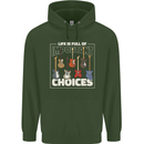 Guitar Important Choices Guitarist Music Childrens Kids Hoodie Forest Green
