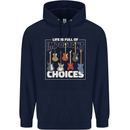 Guitar Important Choices Guitarist Music Childrens Kids Hoodie Navy Blue