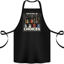 Guitar Important Choices Guitarist Music Cotton Apron 100% Organic Black