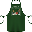 Guitar Important Choices Guitarist Music Cotton Apron 100% Organic Forest Green